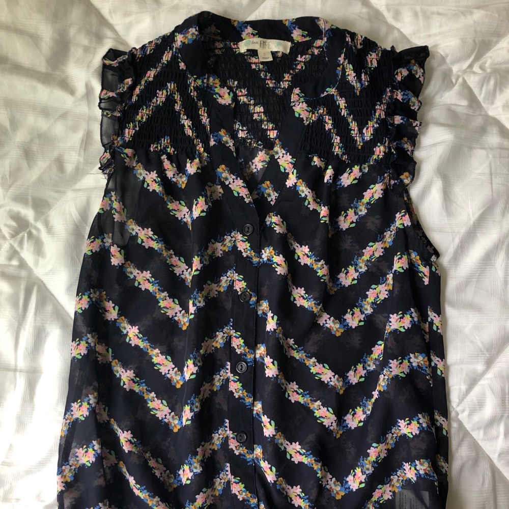 Floral button up